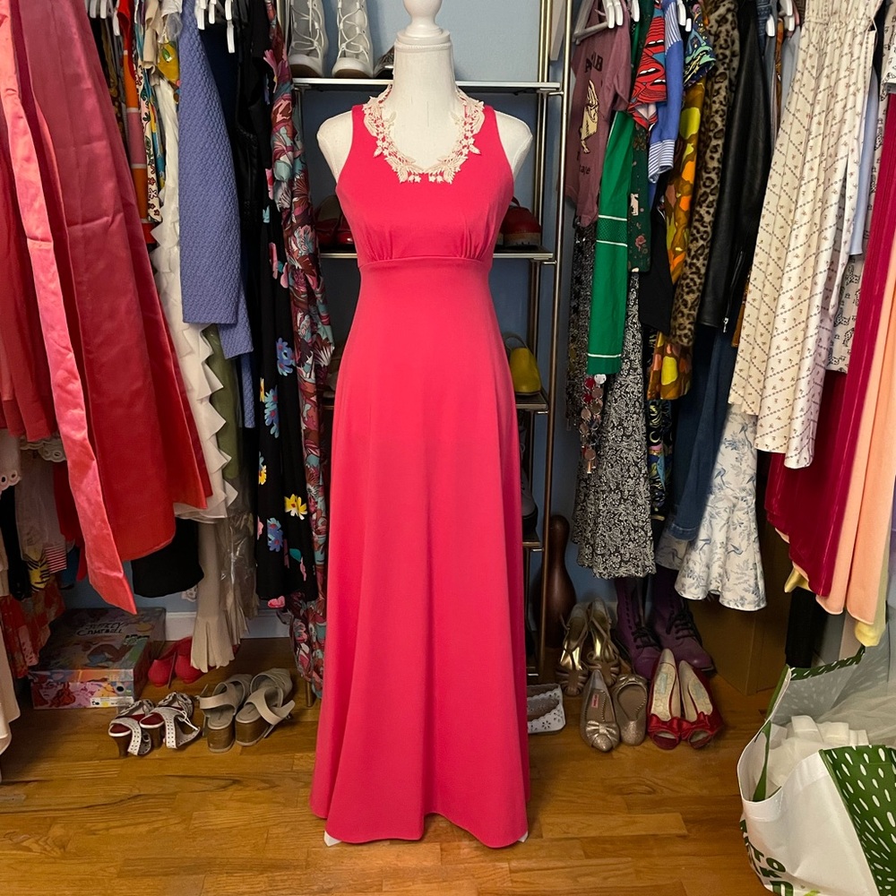 Vintage Floral Applique Maxi - Size XS